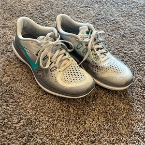 Nike Gray and Aqua Athletic Sneakers